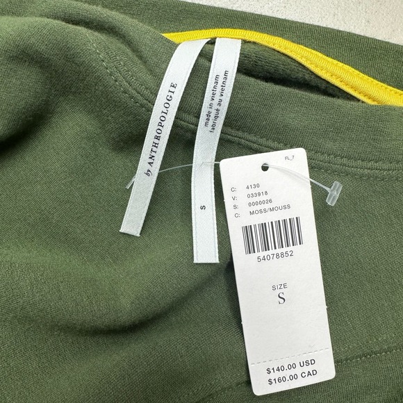 Anthropologie Thalia  Dress Size Small Moss Green Belt Waist Lagenlook Midi NWT - Picture 3 of 14